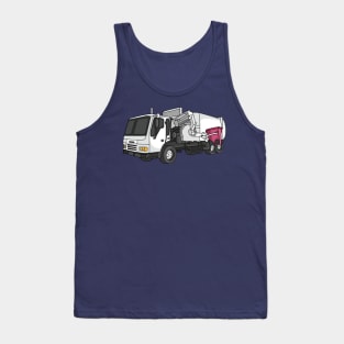 Garbage truck cartoon illustration Tank Top